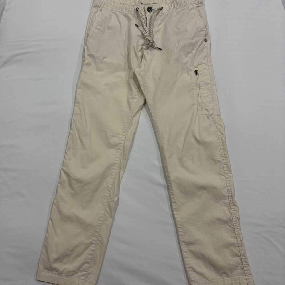 Vuori Beige VW401 Draw String Organic Cotton Casual Pants for Men